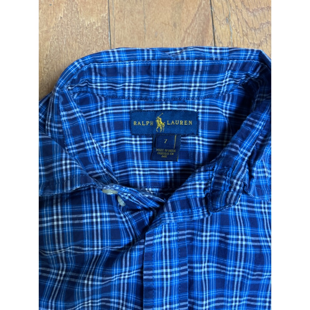 Polo Ralph Lauren Boys Lot 3pc Plaid Shirts & Hampton Straight Jeans Size 7 - Picture 8 of 9